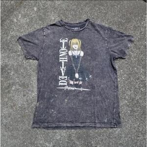 Y2K Death Note Misa Amane Acid Wash T Shirt Size Large Anime Manga Tie Dye